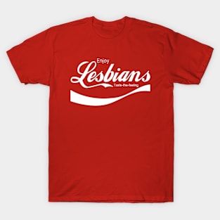 Enjoy Lesbians LGBTQI gay pride fun design T-Shirt